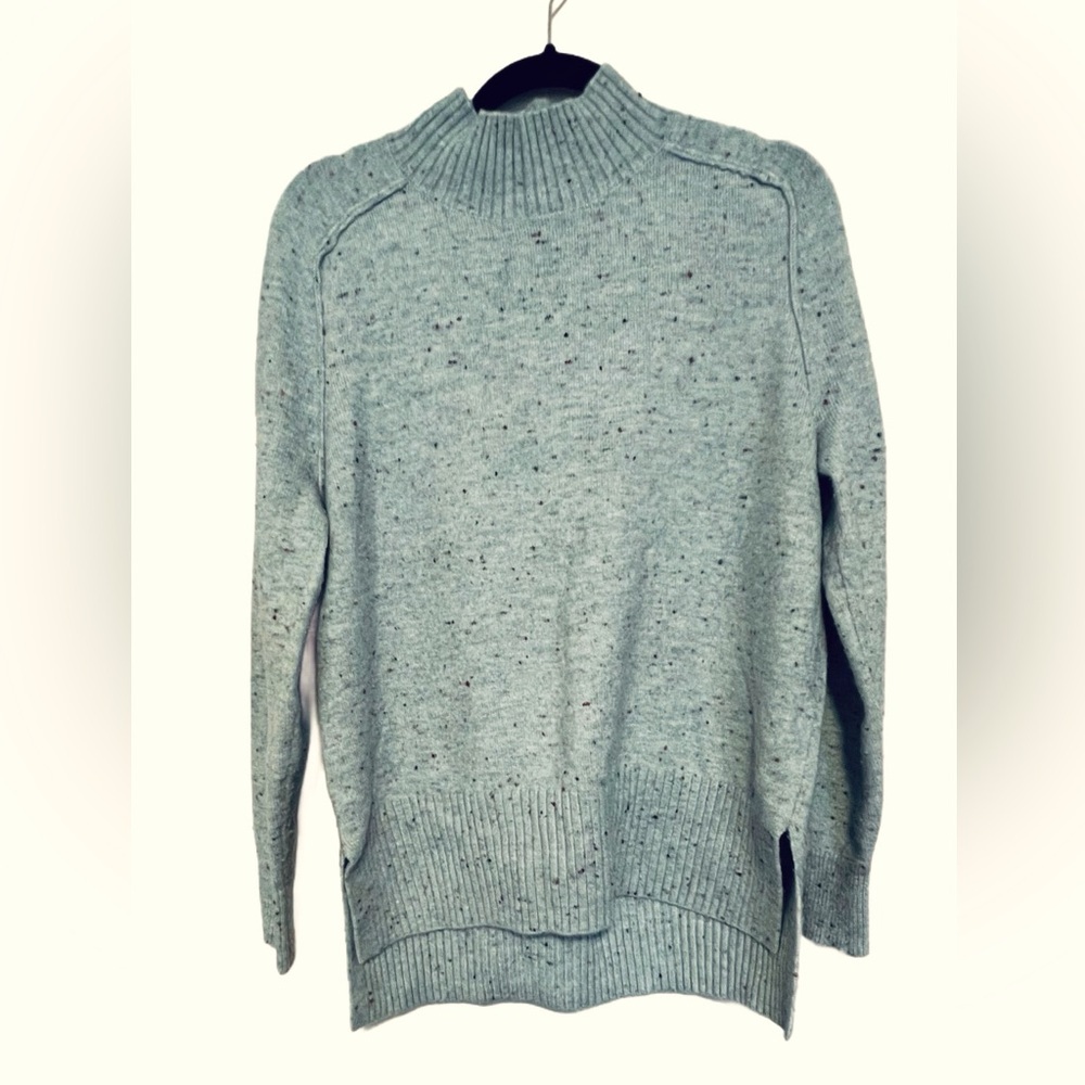 GUC Loft Flecked Mock Neck Tunic Sweater, Size M (8/10) - Picture 3 of 8